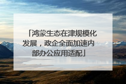 鸿蒙生态在津规模化发展，政企全面加速内部办公应用适配