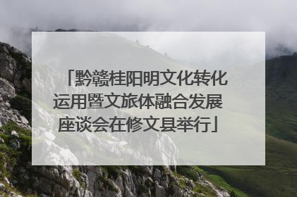 黔赣桂阳明文化转化运用暨文旅体融合发展座谈会在修文县举行