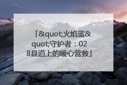"火焰蓝"守护者：028县道上的暖心营救