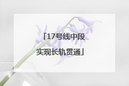 17号线中段实现长轨贯通