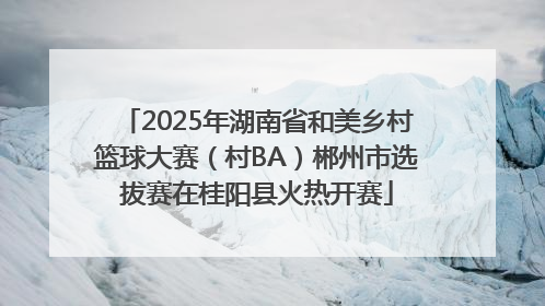 2025年湖南省和美乡村篮球大赛（村BA）郴州市选拔赛在桂阳县火热开赛