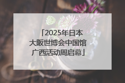 2025年日本大阪世博会中国馆广西活动周启幕
