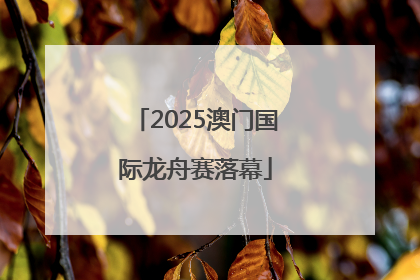2025澳门国际龙舟赛落幕