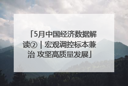5月中国经济数据解读②｜宏观调控标本兼治 攻坚高质量发展